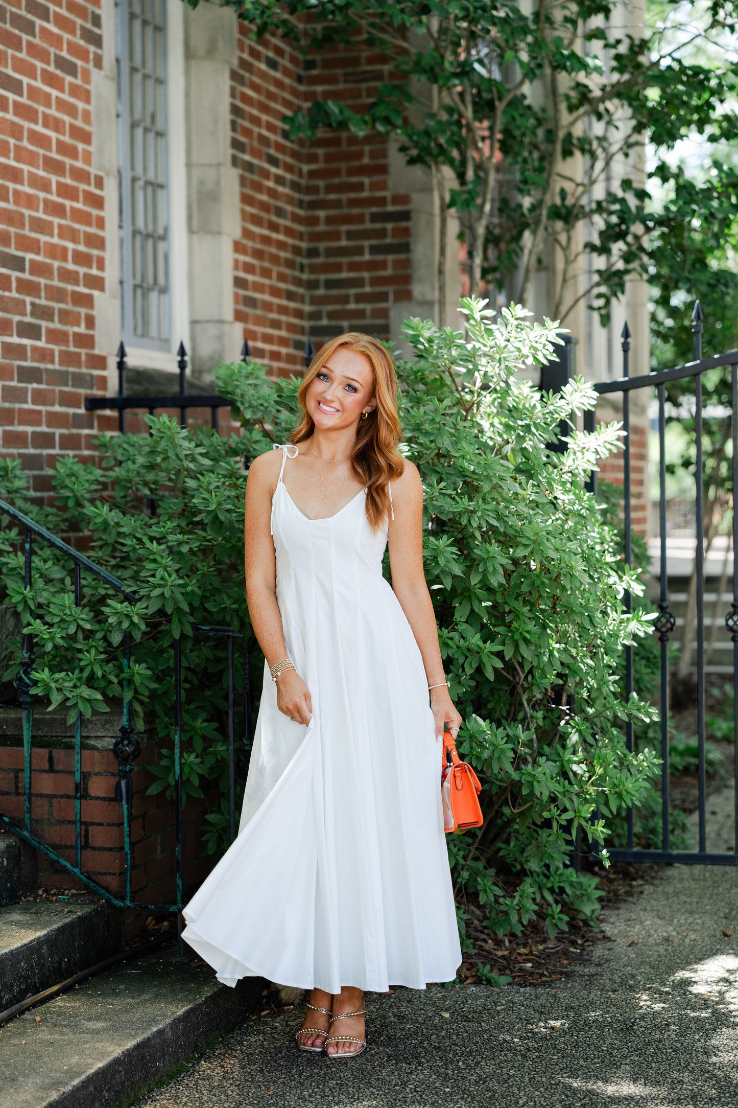 Fit & Flare Tie Strap Maxi Dress