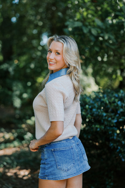 Denim Skort