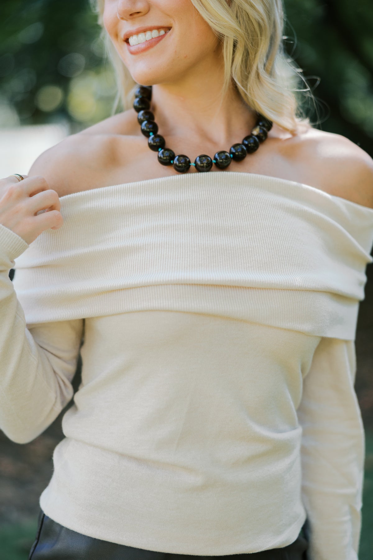 Fold Over Long Sleeve Top