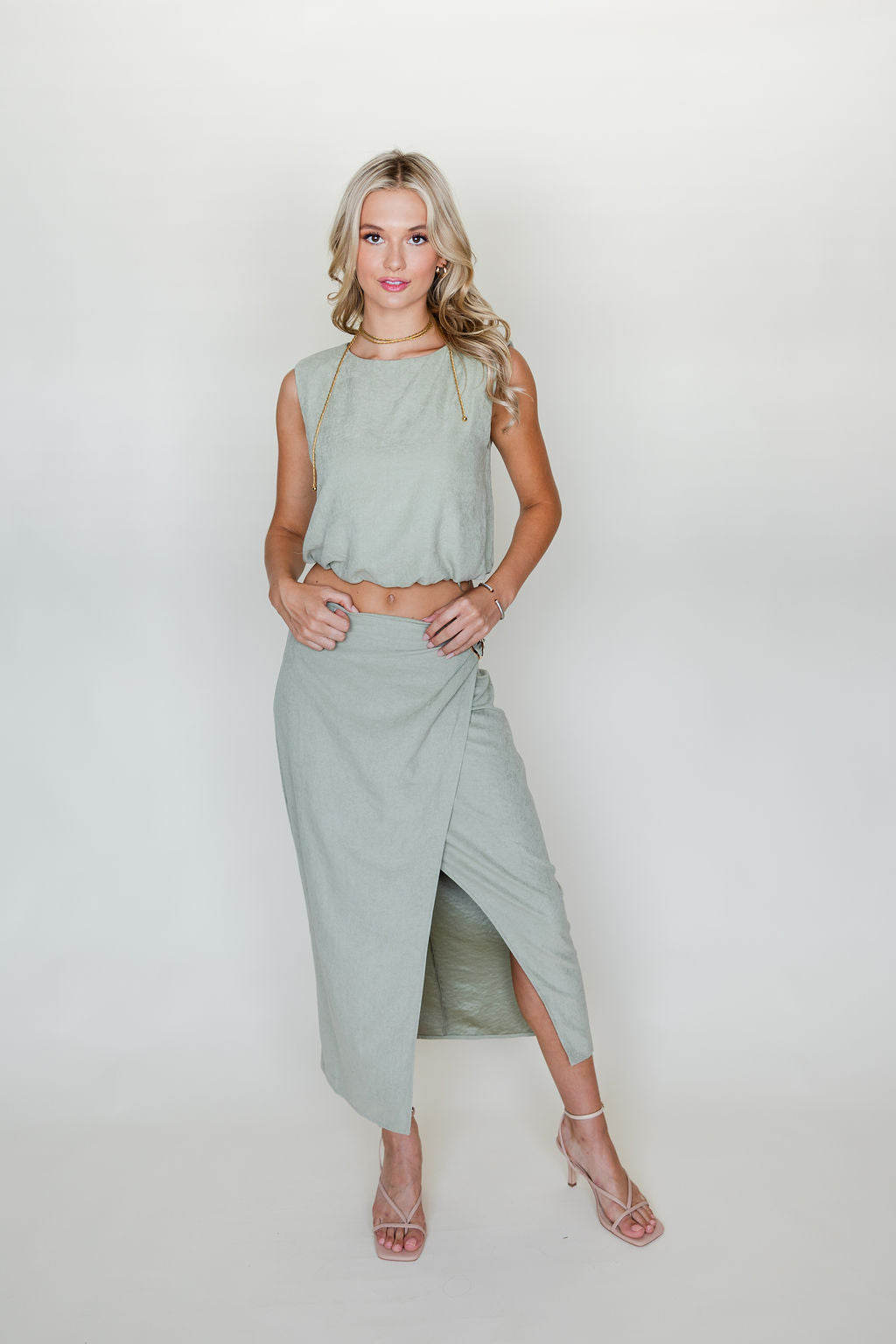 Crop Top & Skirt Set