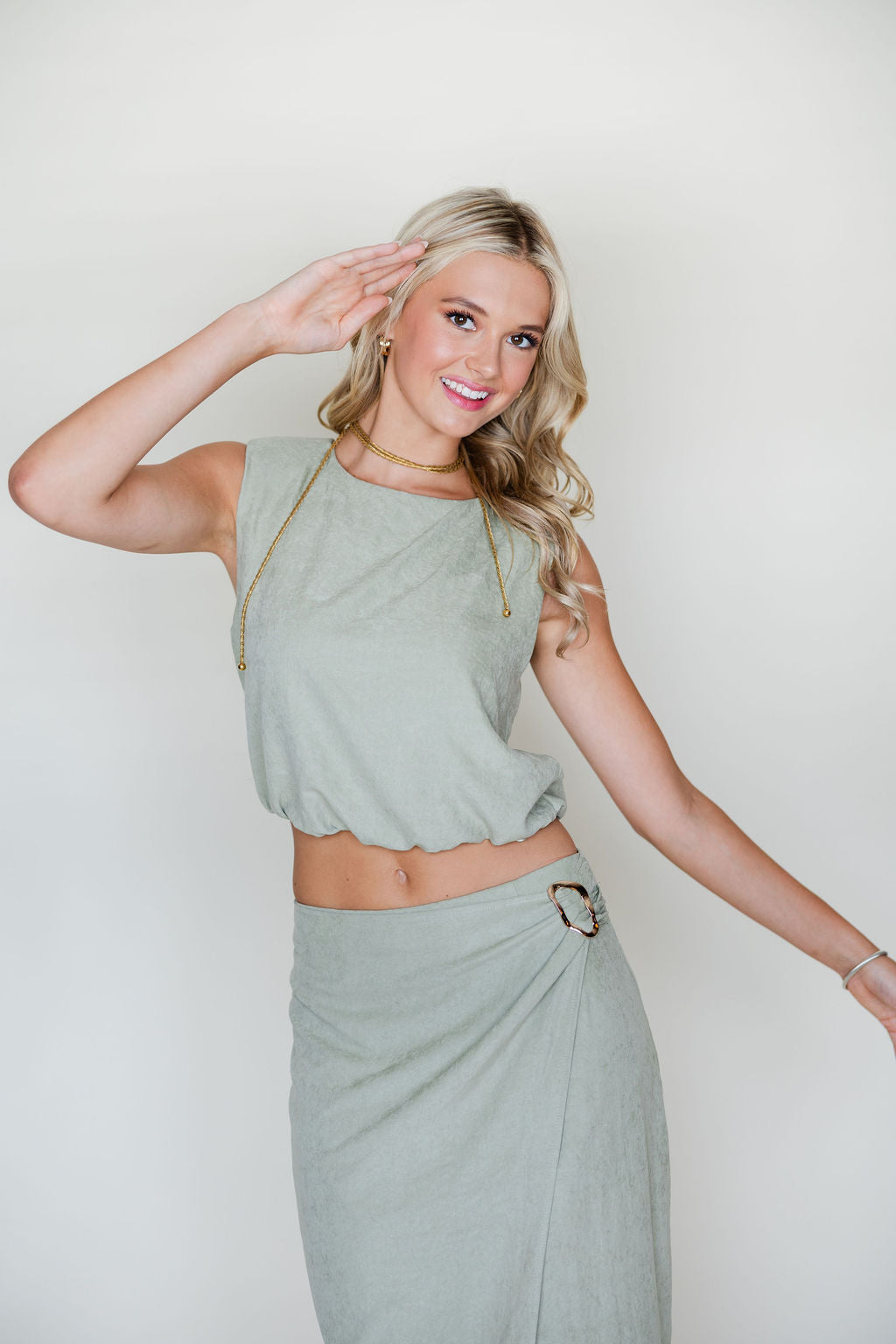 Crop Top & Skirt Set
