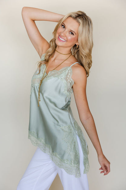 Asymmetric Lace Cami