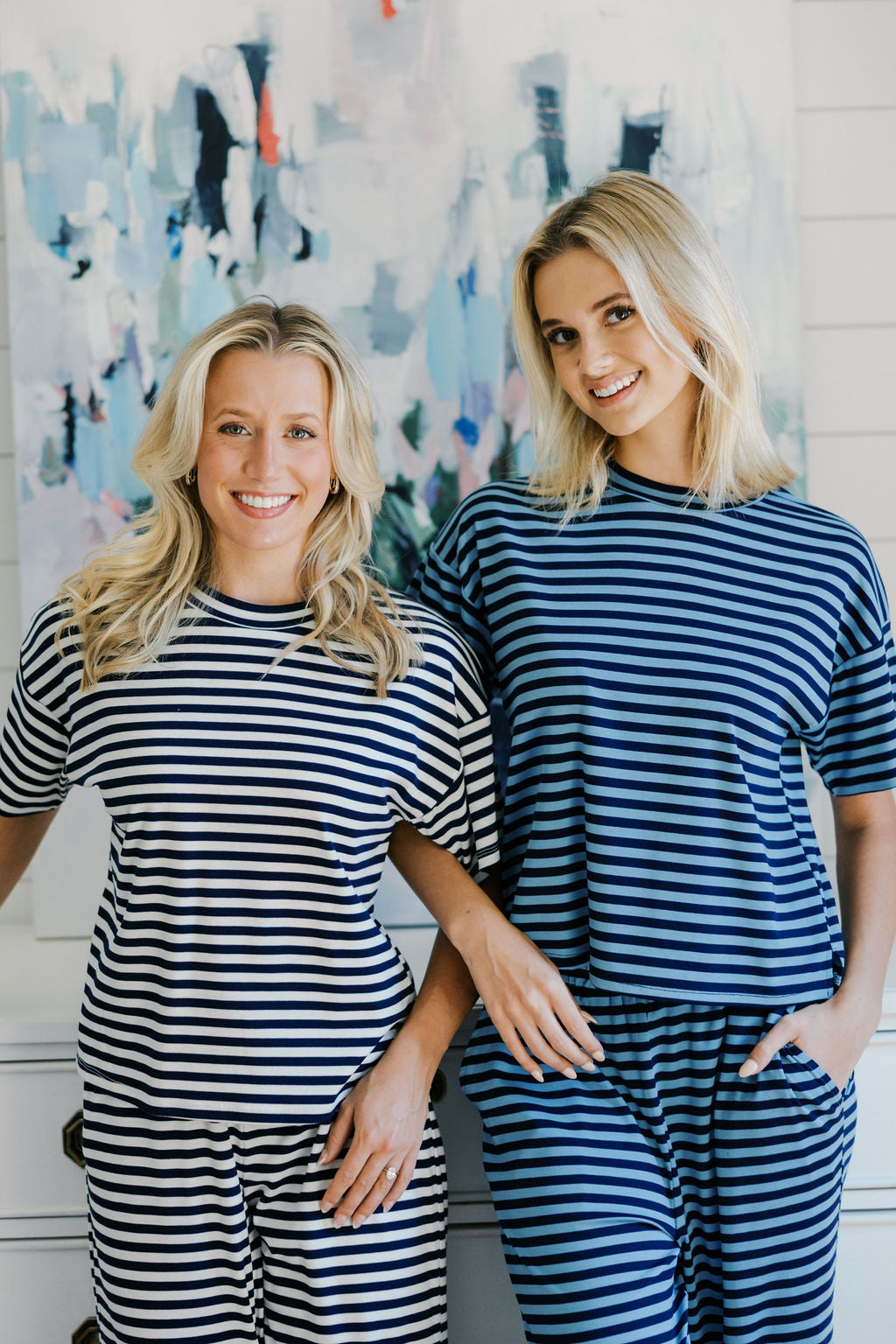 Soft Contrast Stripe Top