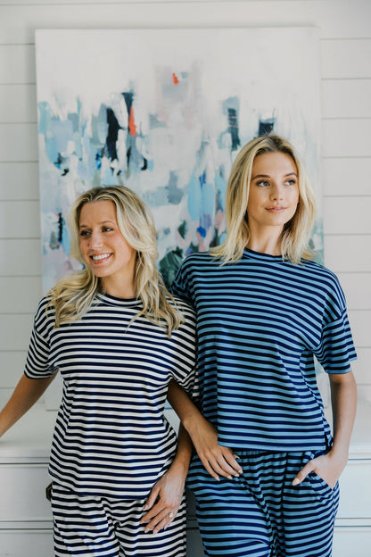 Soft Contrast Stripe Top