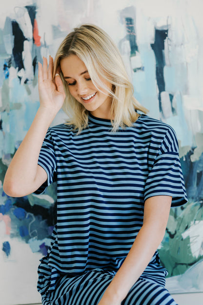 Soft Contrast Stripe Top