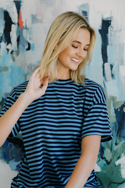 Soft Contrast Stripe Top