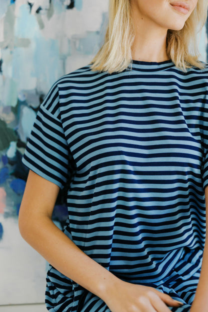 Soft Contrast Stripe Top