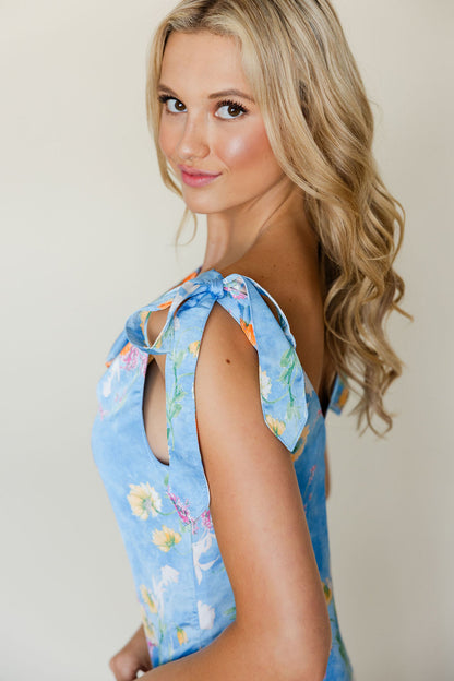 Floral Satin Cowl Neck Midi Dress