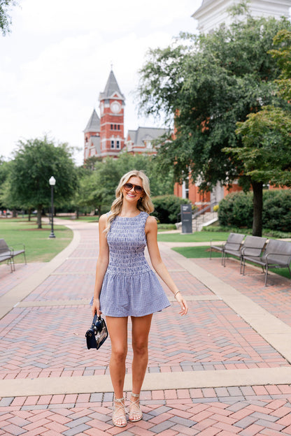 Smocked Bodice Low Waist Romper