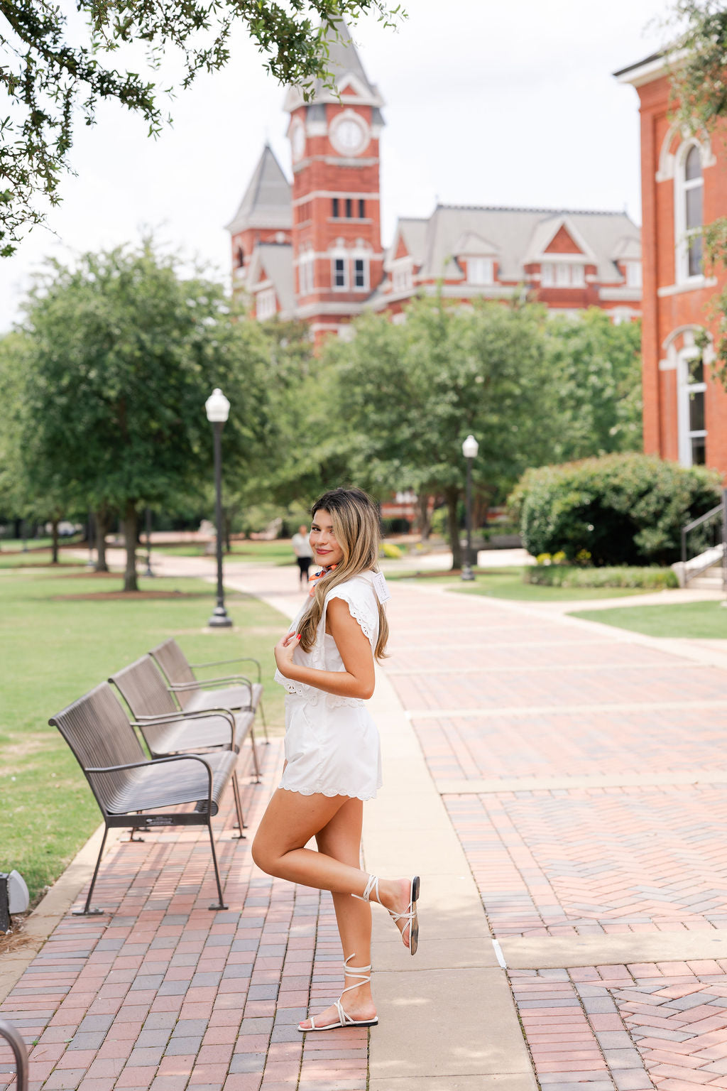 Cut Out Embroidered Crop Top & Shorts Set