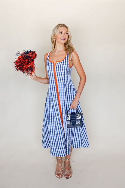 Thin Strap Gingham Dress