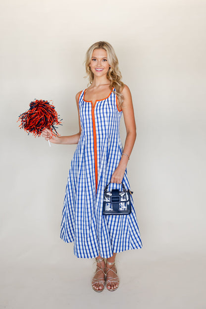Thin Strap Gingham Dress