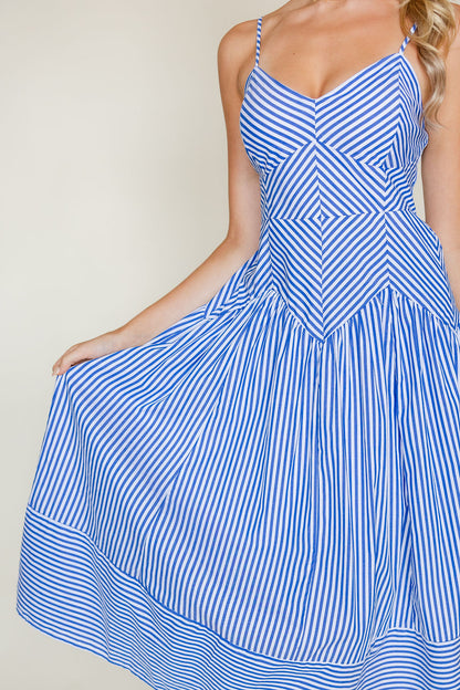 Striped Spaghetti Strap Dress