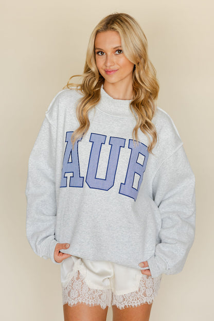 Auburn Embroidered Mock Neck Sweatshirt