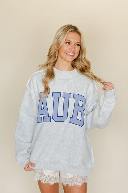 Auburn Embroidered Mock Neck Sweatshirt