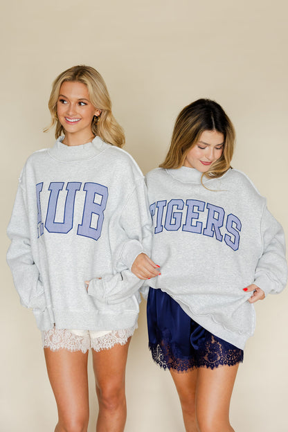Auburn Embroidered Mock Neck Sweatshirt