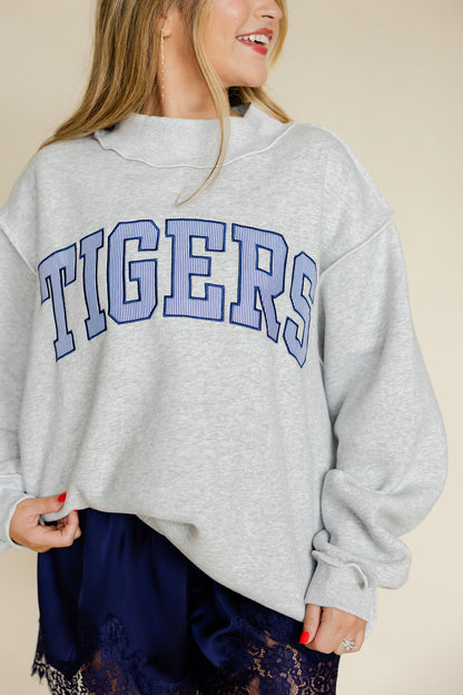 Auburn Embroidered Mock Neck Sweatshirt