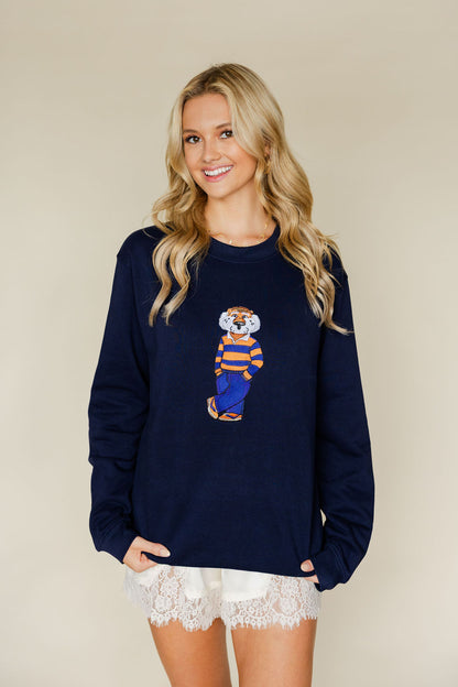 Aubie Rugby Crewneck Sweatshirt