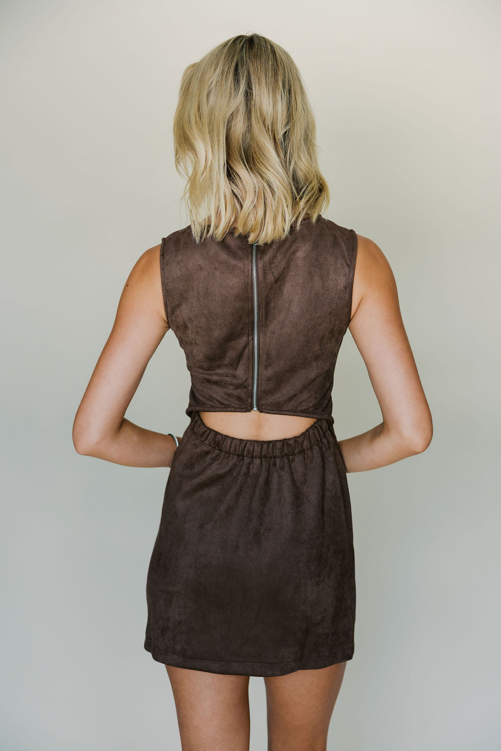 Meeka Vegan Suede Mini Dress