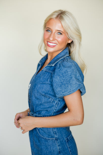 Belted Denim Dress