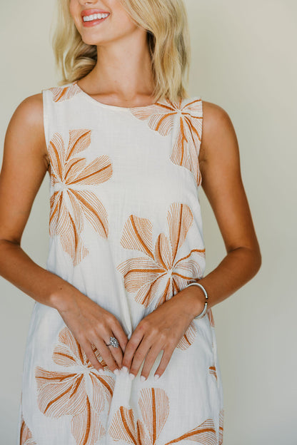 Sleeveless Embroidered Dress