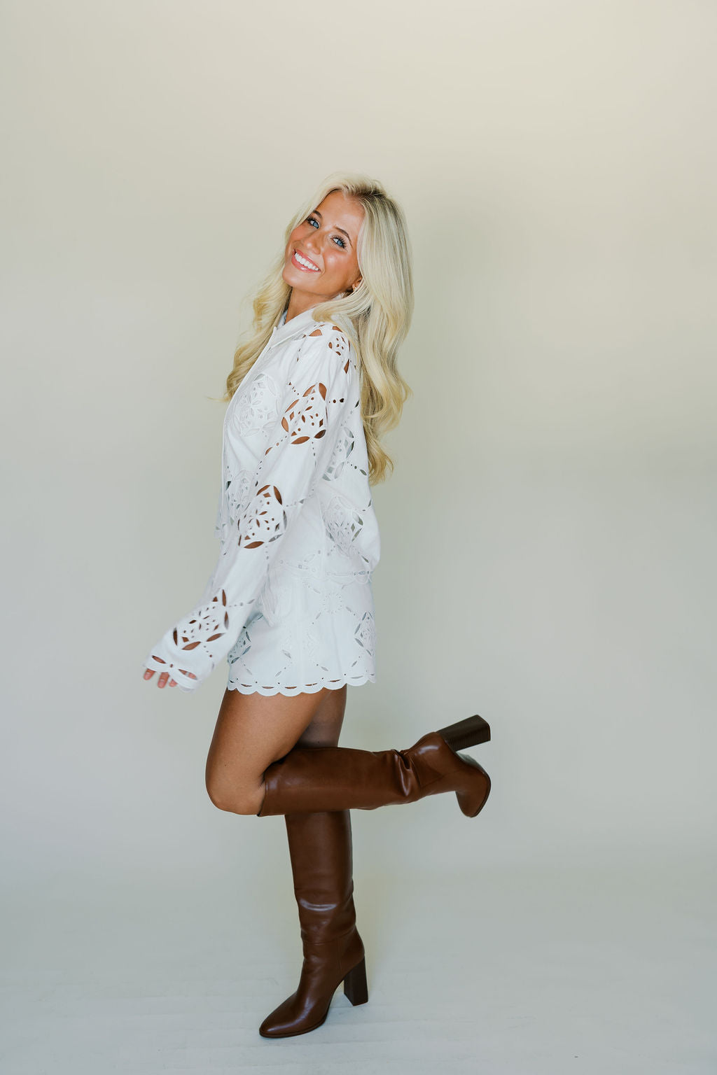 Eyelet Embroidered Shorts