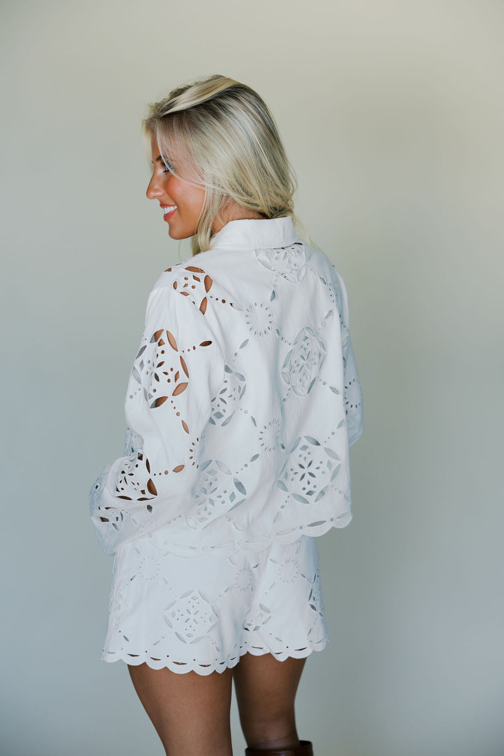 Eyelet Embroidered Shorts