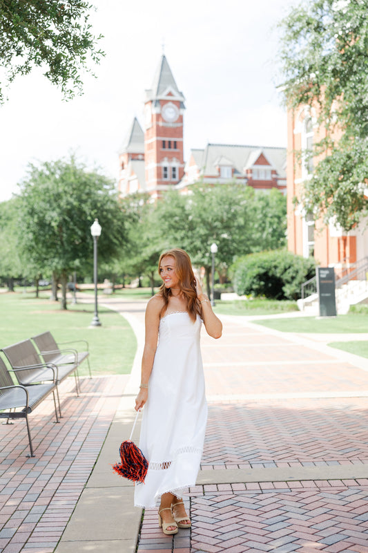 Linen Rope Embroidered Mini Dress