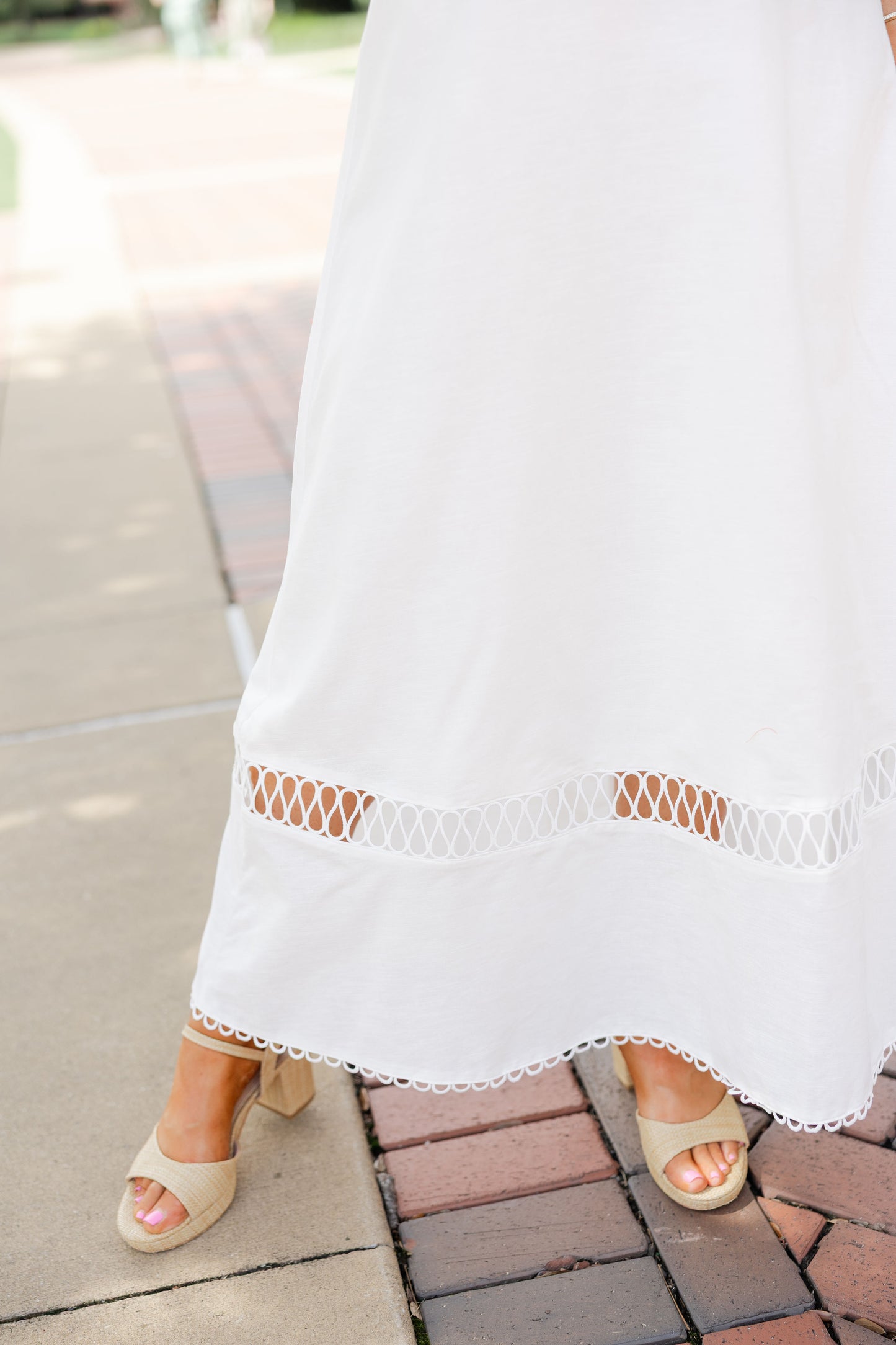 Linen Rope Embroidered Mini Dress