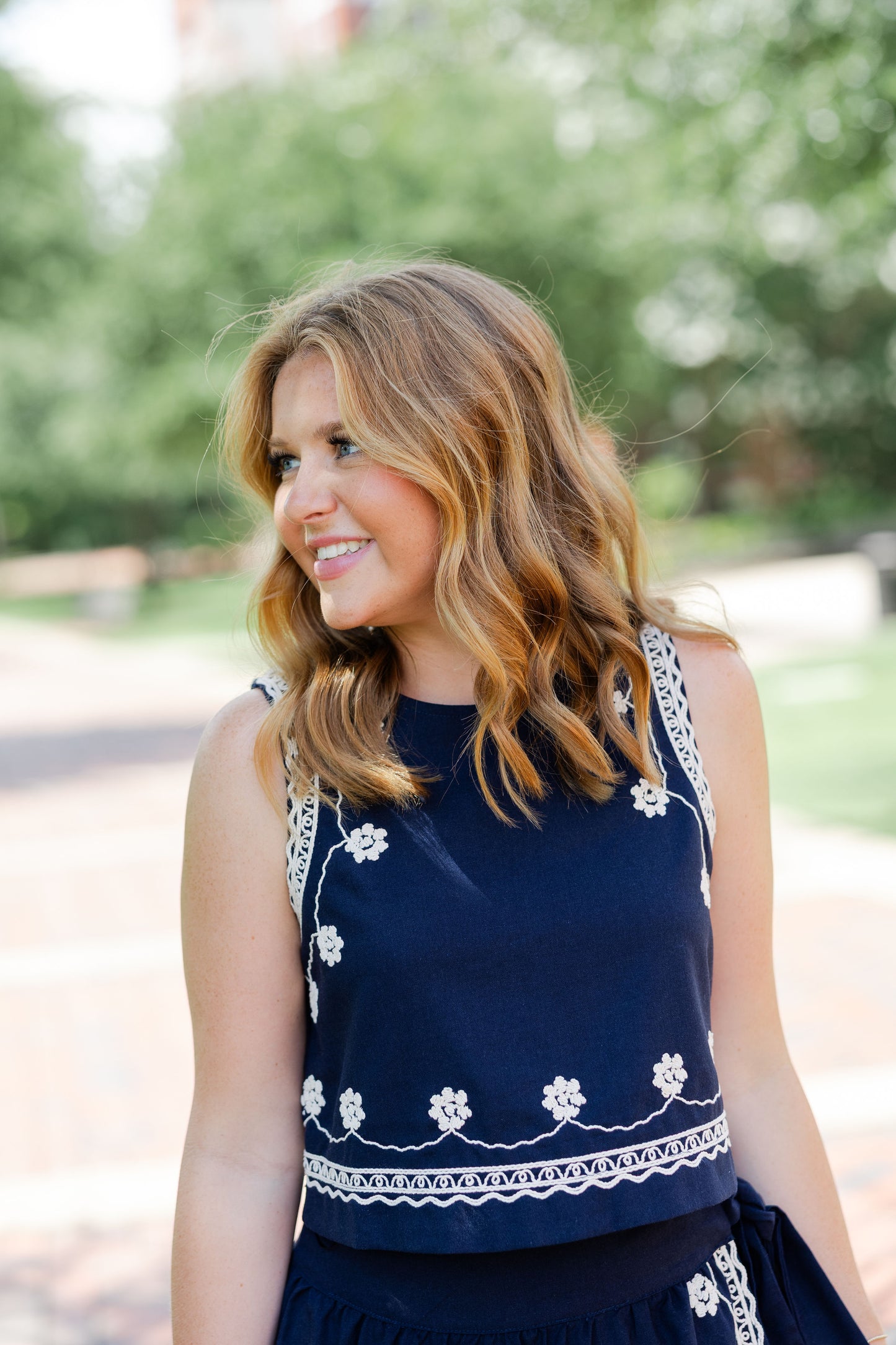 Embroidered Wrap Skirt