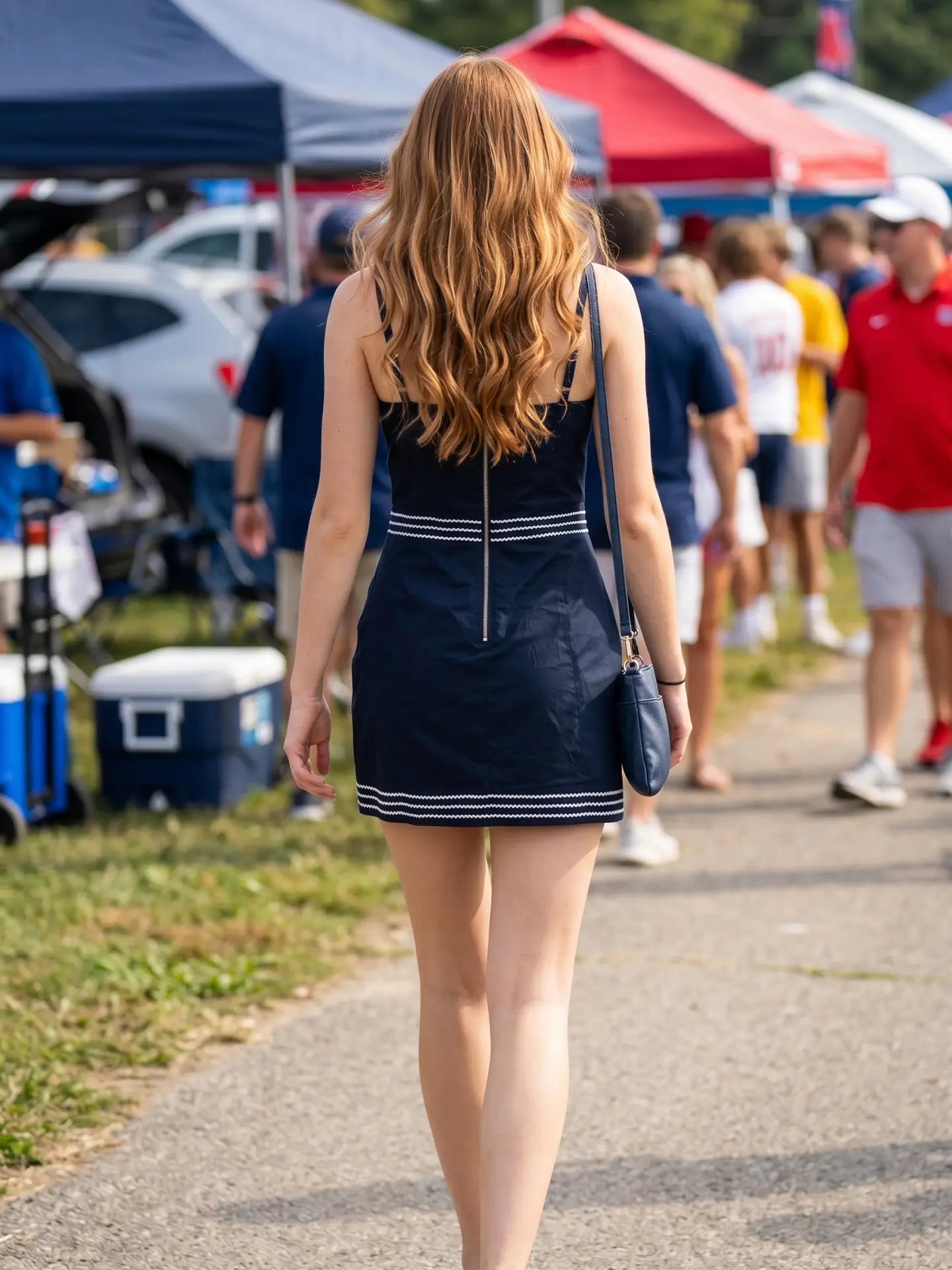 Contrast Trim Mini Dress