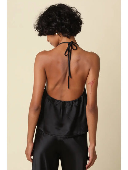 Billie Satin Halter Neck Top