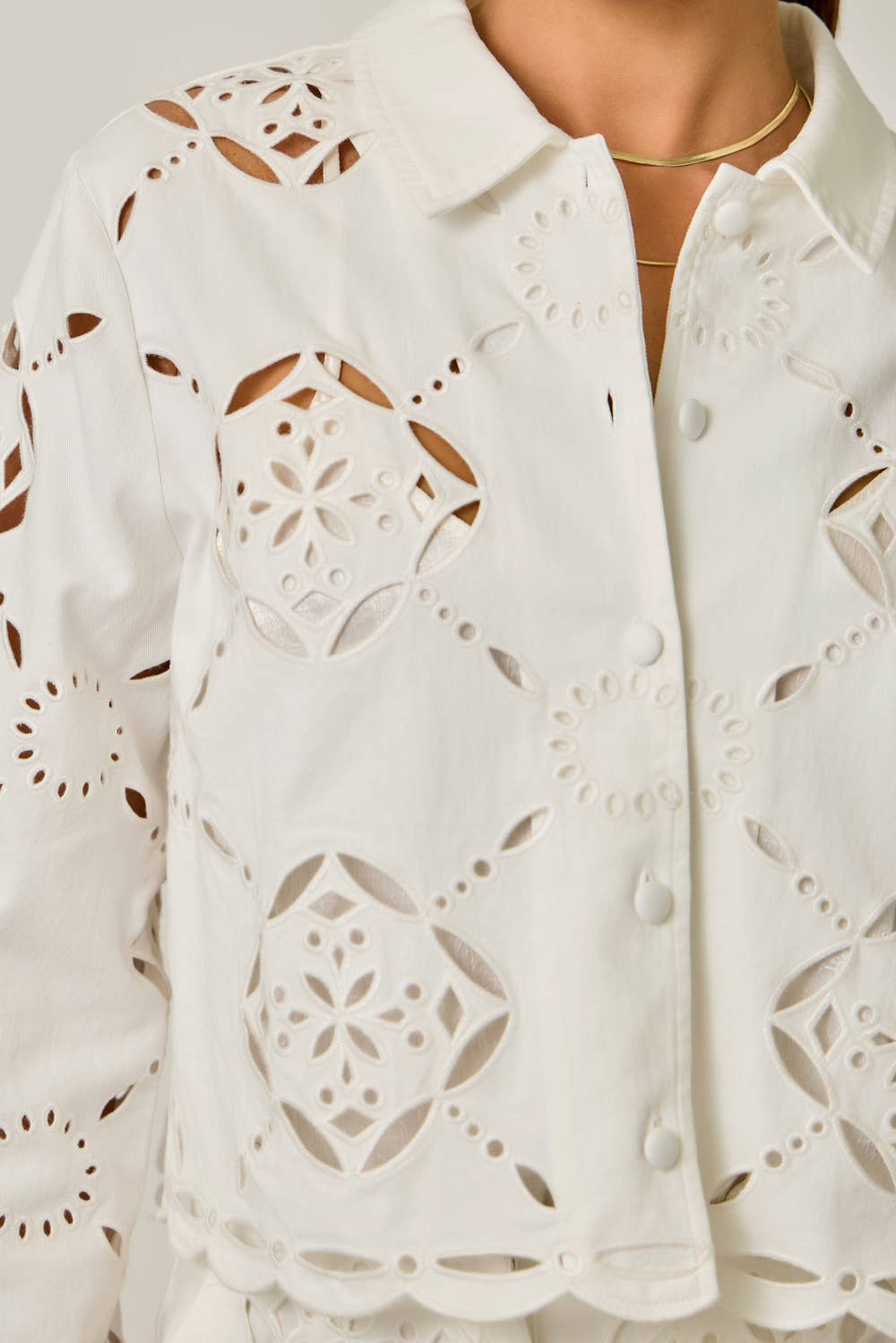 Eyelet Embroidered Jacket