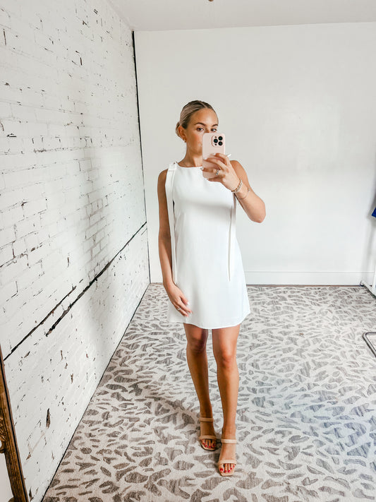 Shoulder Detail Mini Dress