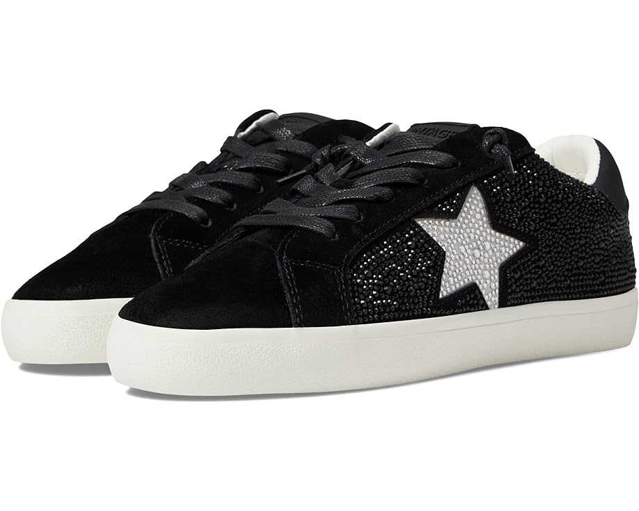 DYNO BLACK SPARKLE STAR LOW TOP SNEAKERS