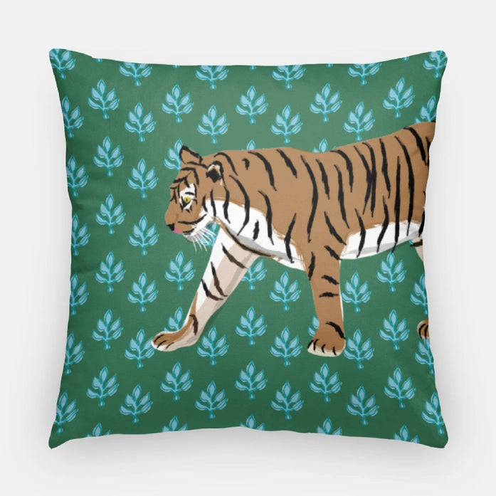 INDOOR/OUTDOOR SQUARE TIGER PILLOW 16X16
