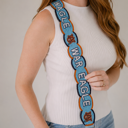 Auburn Beaded Scalloped Purse Strap