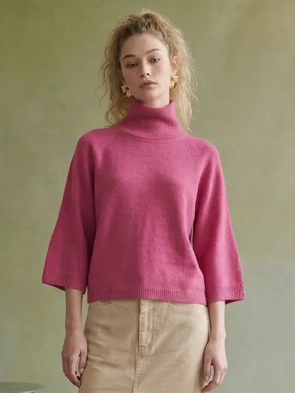 Mock Neck Knit Sweater