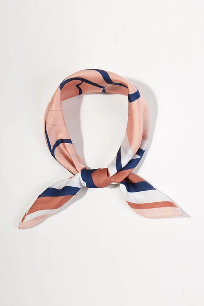 Rose Print Silk Scarf