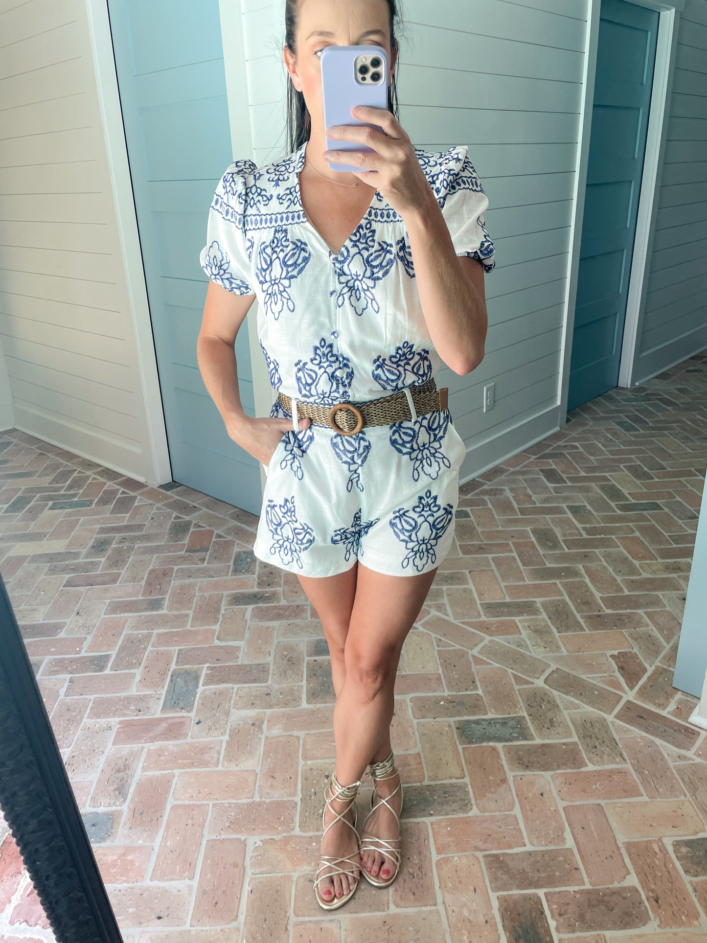 Caitlin Collette Embroidered Top & Shorts Set