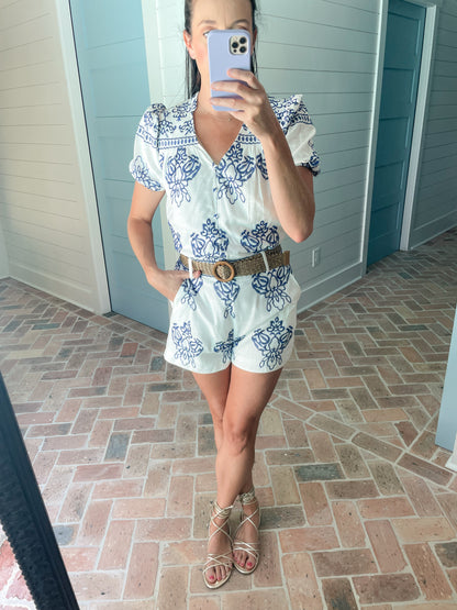 Caitlin Collette Embroidered Top & Shorts Set