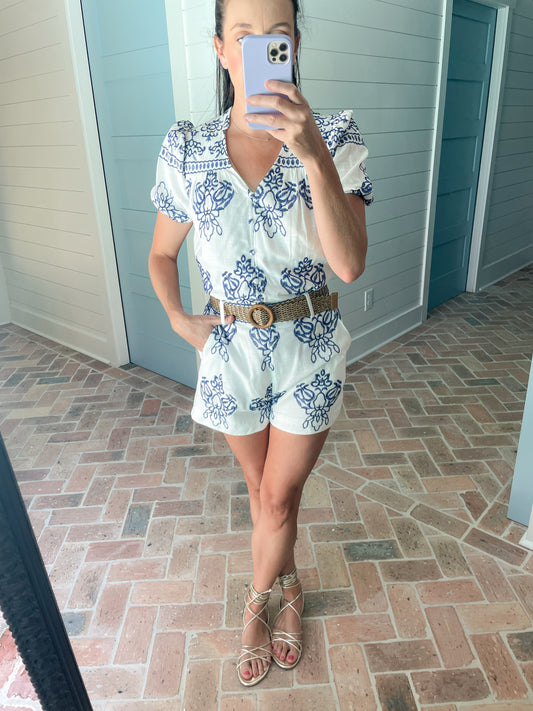 Caitlin Collette Embroidered Top & Shorts Set