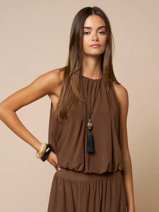 Bubble Hem Sleeveless Top