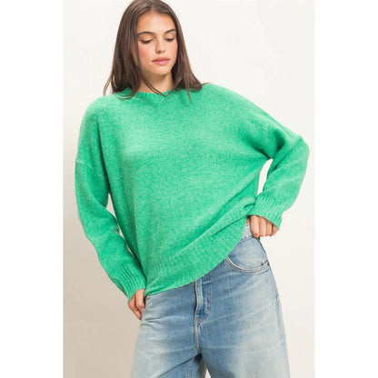 Ribbed Crew Neck Sweater