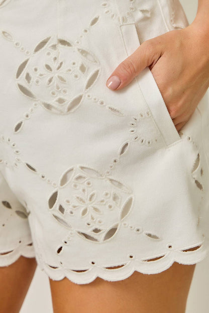 Eyelet Embroidered Shorts