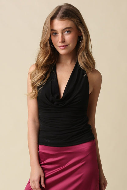 Open Back Halter Top