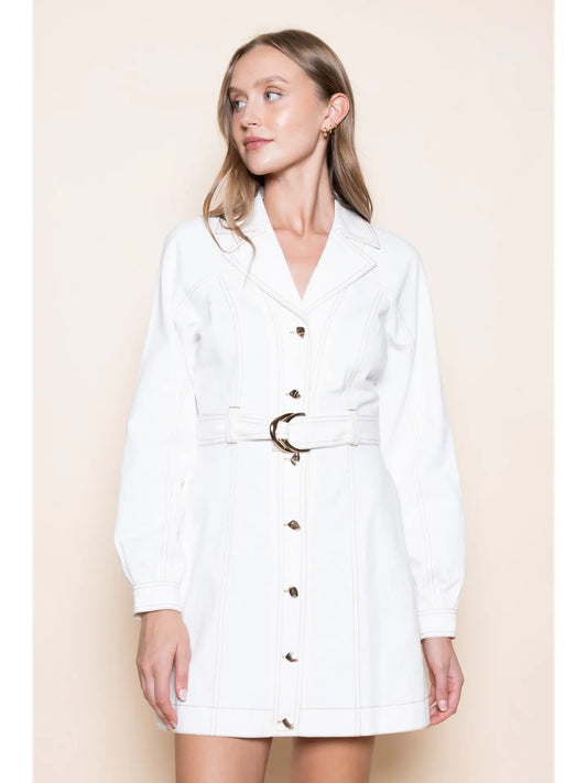 Belted Denim Dress
