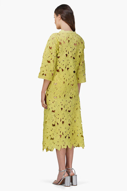 Fall For Neon Floral Lace Dress