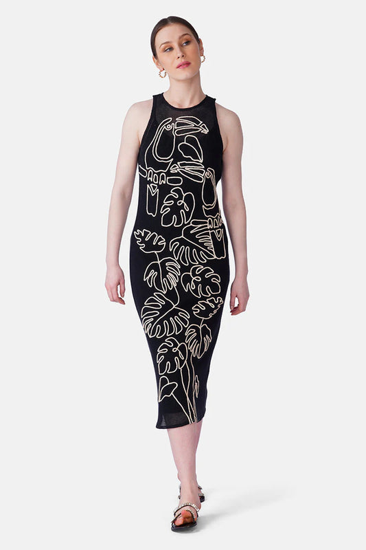 Twined Dori Tucan Bodycon Dress