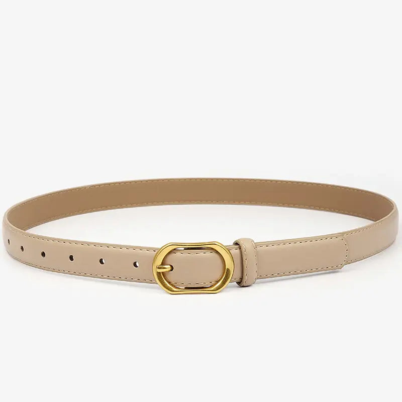 Gold Buckle Slim Belt